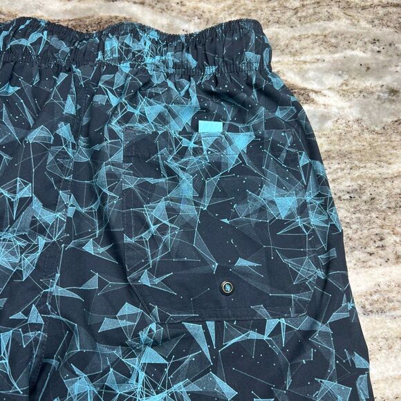 George, Geometric Novelty Print 6" Swim Trunks with Stretch, Men's Small (28-30) - Picture 9 of 11